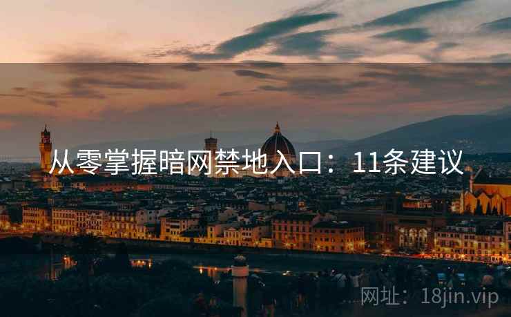 从零掌握暗网禁地入口：11条建议